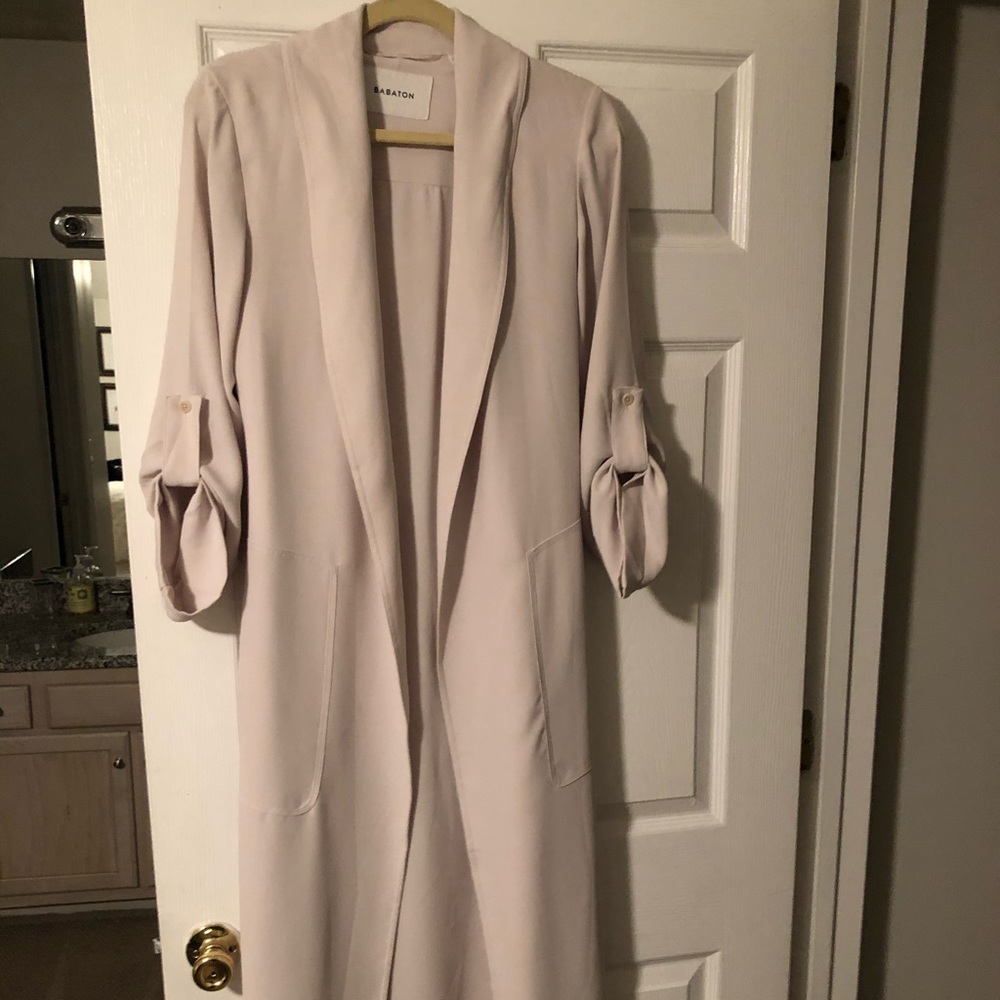 Aritzia babaton ivory duster jacket